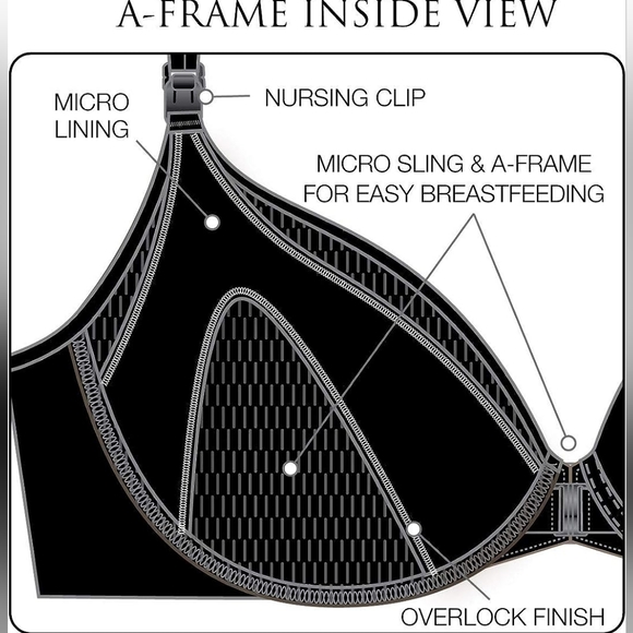 🌷PARAMOUR BY FELINA FRONT CLOSE NURSING BRA SIZE 32C - Picture 4 of 9